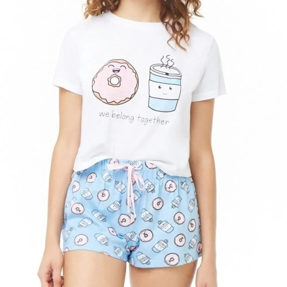 NEW! “We Belong Together” Crop Top & Shorts PJ Set